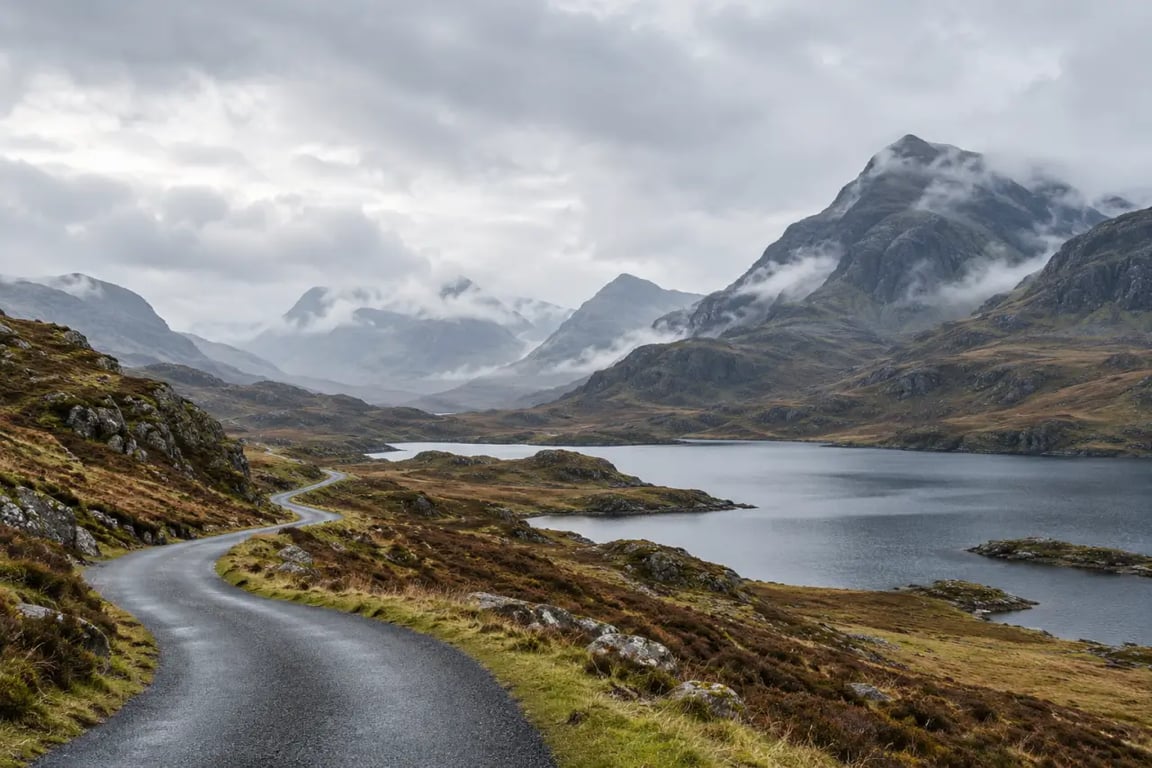 Paysage des Highlands dans un voyage en Irlande, en Écosse et en Angleterre