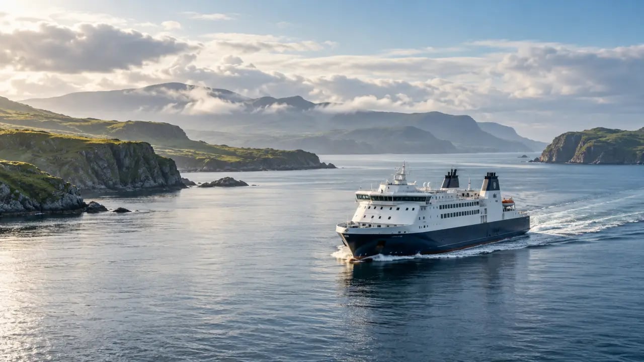 Traversée en ferry pendant un voyage en Irlande, en Écosse et en Angleterre