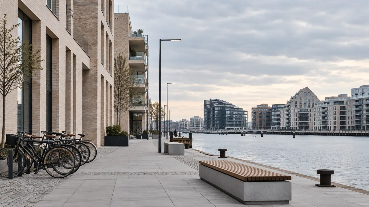 Architecture contemporaine et mobilier urbain à Copenhague